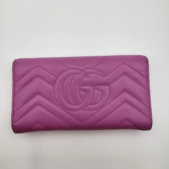 Gucci GG Marmont Continental Long Wallet Matelasse Leather..Authentic w/COA. - Picture 4 of 17